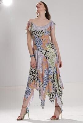 Robe évaser imprimé fleuri
