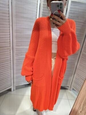 Long gilet orange