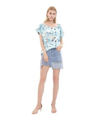 Tee-shirt Oversize Bleu