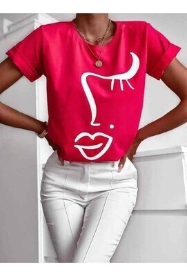 Tee-shirt tendance rose