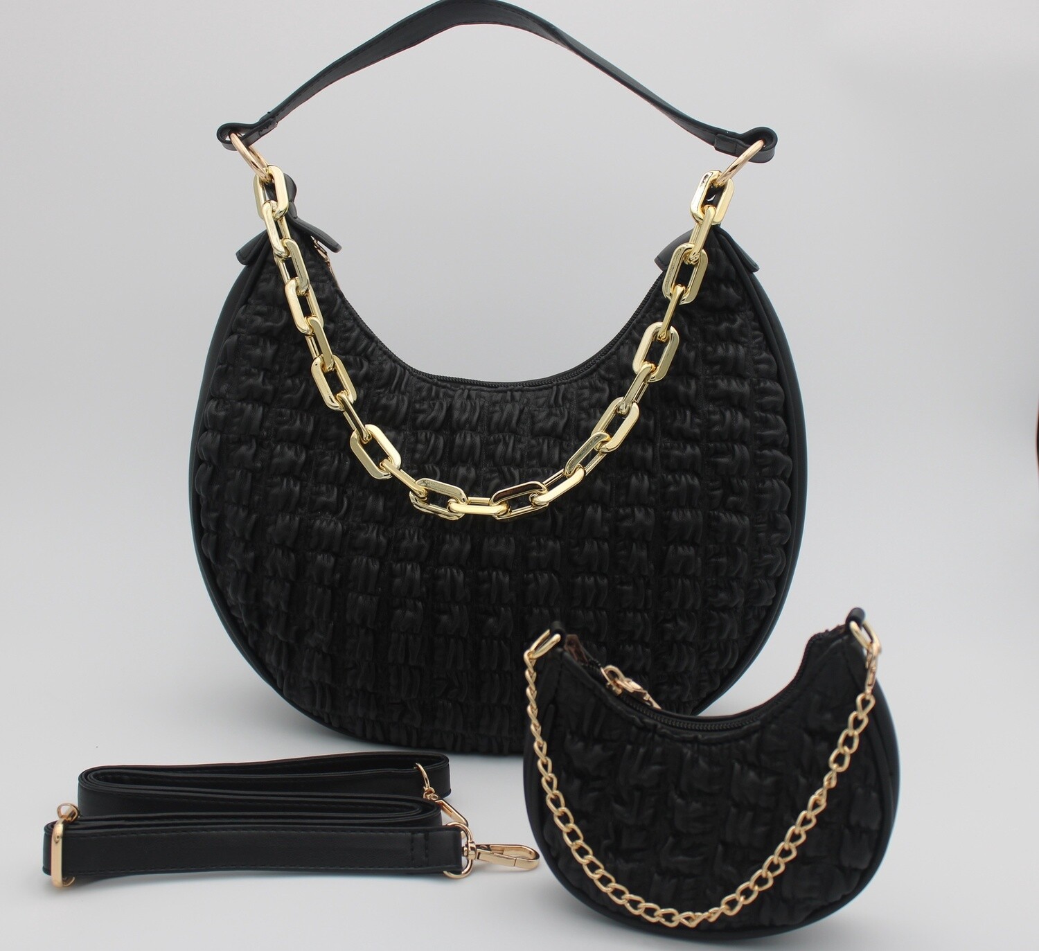 Sac bandoulière +.., Couleur: Noir