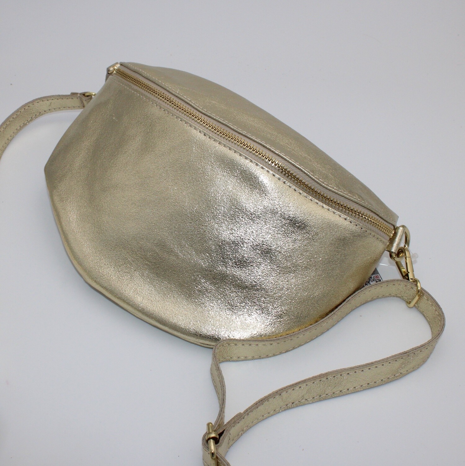 Sac banane en cuir, Couleur: Doré