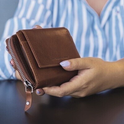 Portefeuille femme HANOI cognac