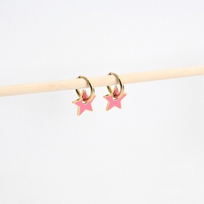-Boucles d&#39;oreilles en acier-