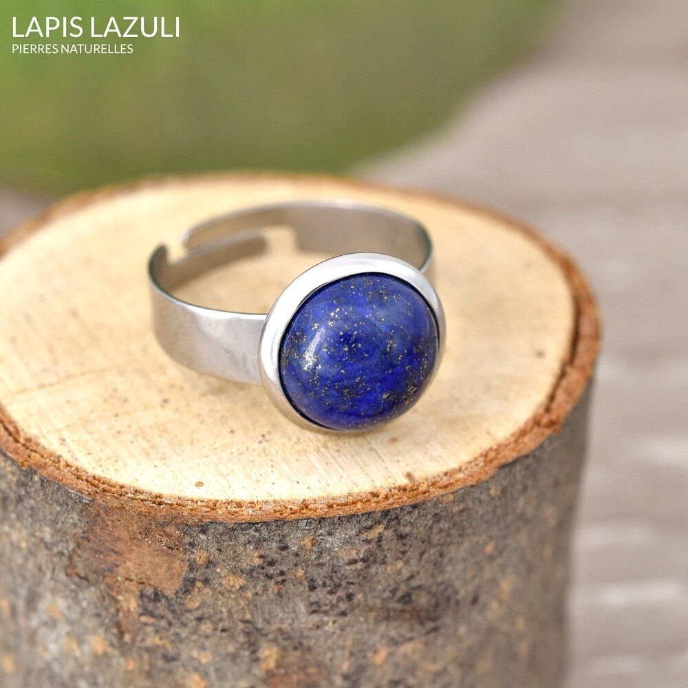 Bague réglable avec pierre LAPIS LAZULI