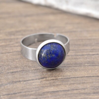 Bague réglable avec pierre LAPIS LAZULI
