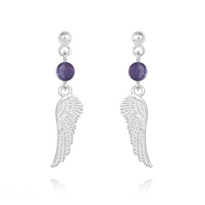 ~ Boucles d&#39;oreilles en argent et pierre naturelle ~