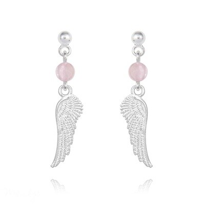 -Boucles d&#39;oreilles en argent et pierre naturelle-