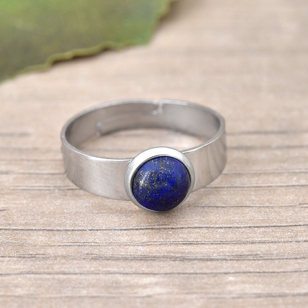 Bague réglable avec LAPIS LAZULI