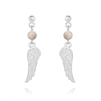 = Boucles d&#39;oreilles en argent et pierre naturelle =