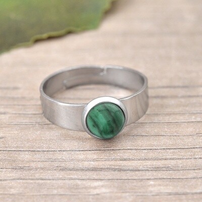 Bague réglable avec MALACHITE