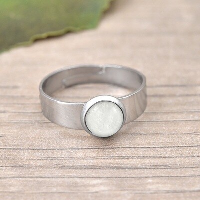 Bague réglable avec pierre de LUNE