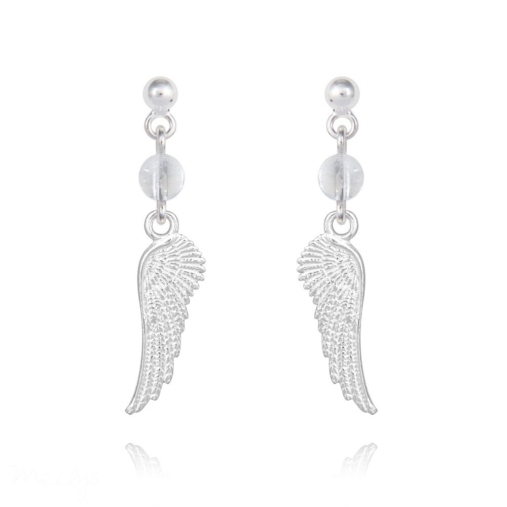 .  Boucles d&#39;oreilles en argent et pierre naturelle  .