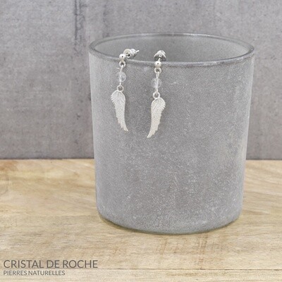 .  Boucles d'oreilles en argent et pierre naturelle  .