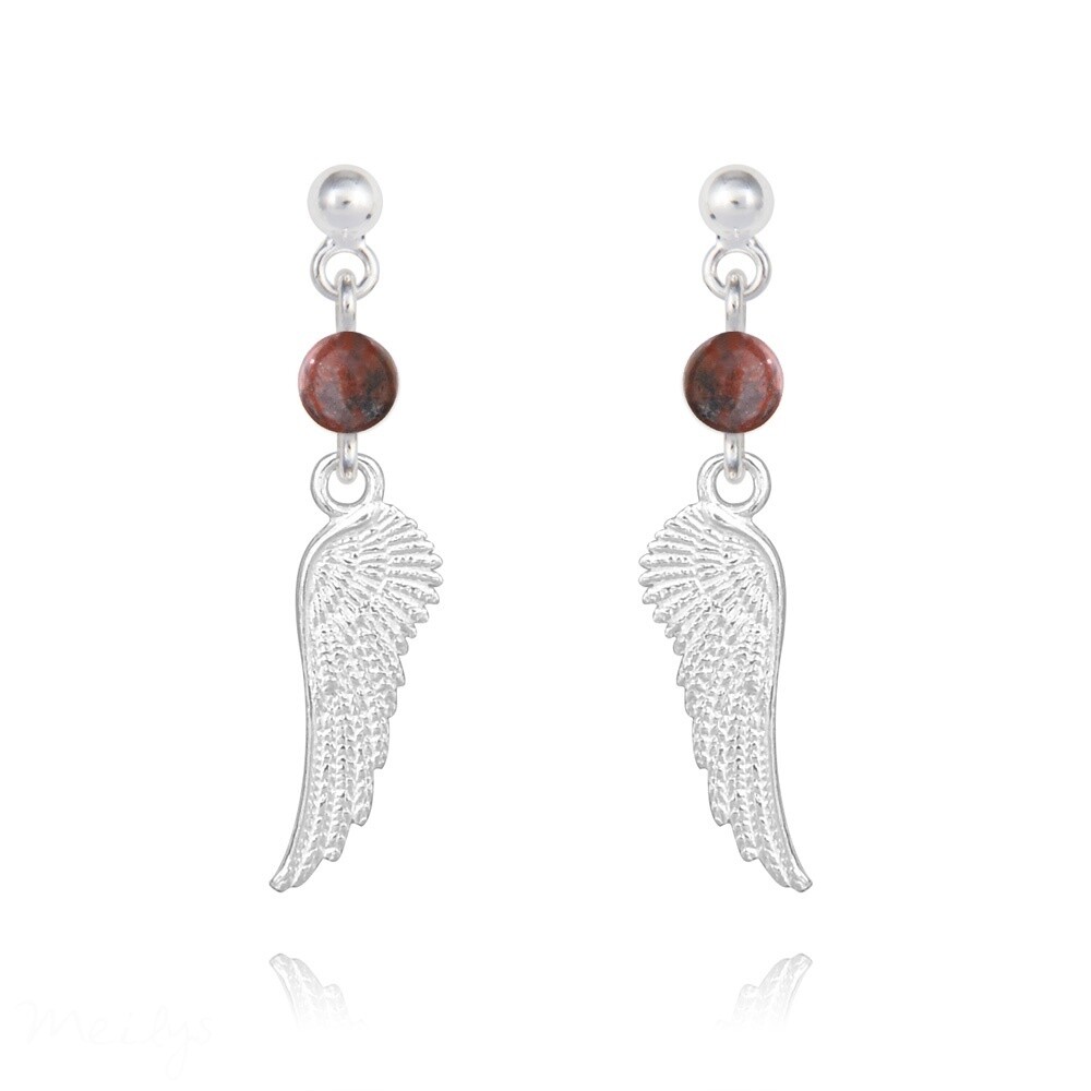 :Boucles d&#39;oreilles en argent et pierre neturelle