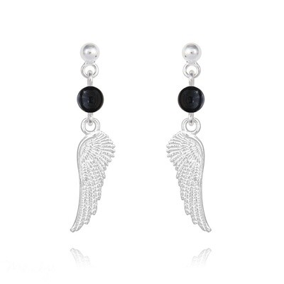 ;Boucles d&#39;oreilles en argent et pierre naturelle