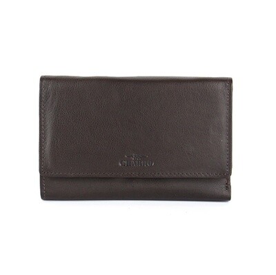 Portefeuille en cuir marron