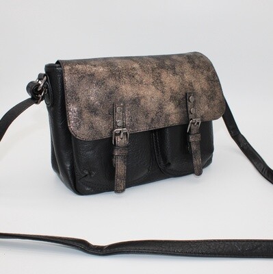 Sac bandoulière noir (grand format)