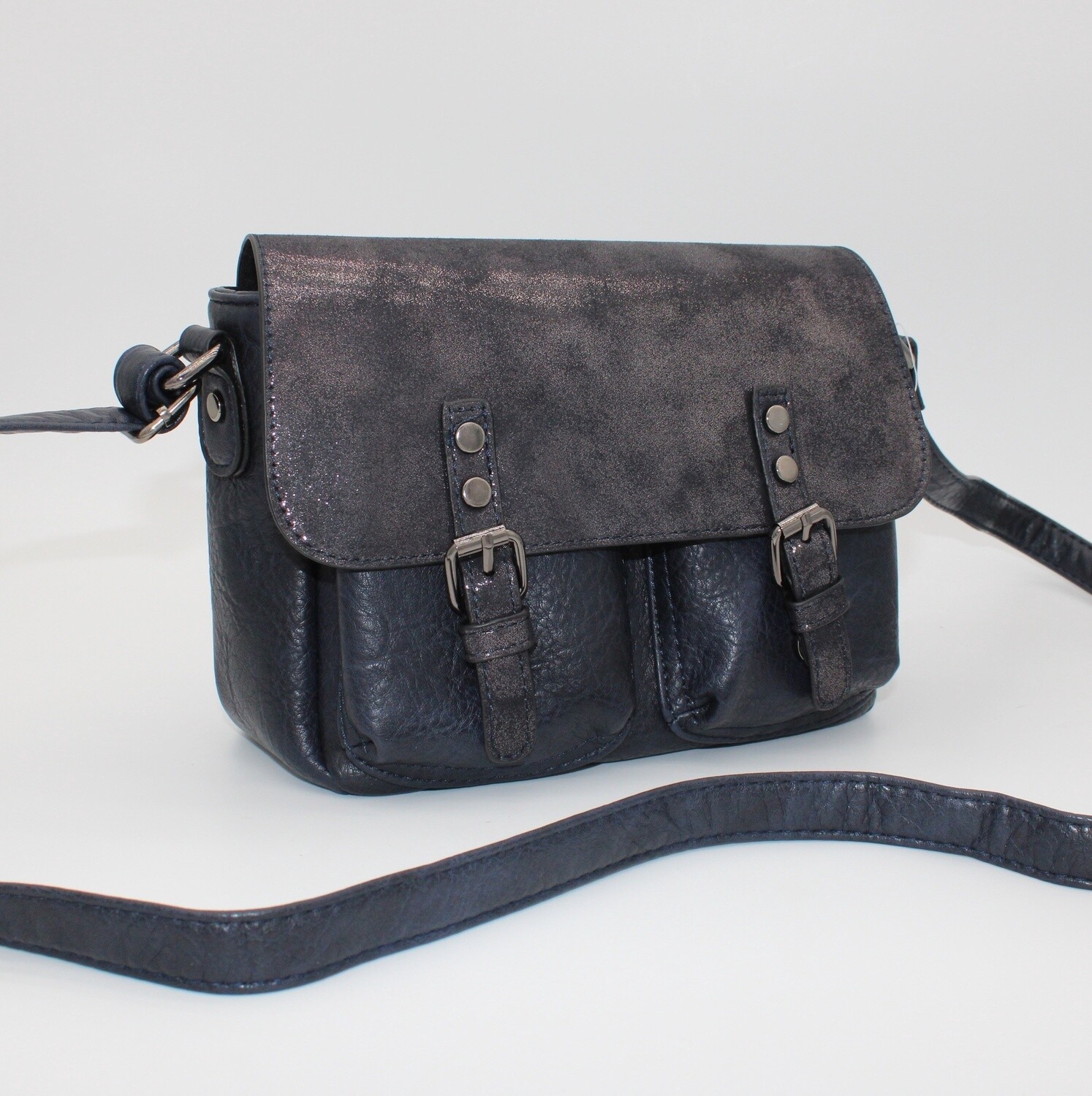 Sac bandoulière bleu marine (grand format)