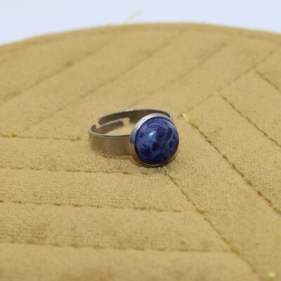 Bague réglable avec pierre de SODALITE