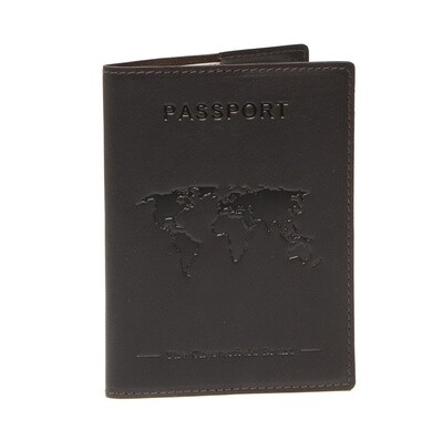 Porte passeport marron
