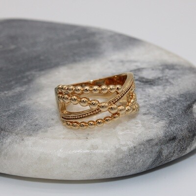 -Bague en plaqué or-