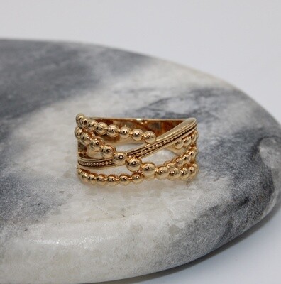 -Bague en plaqué or-