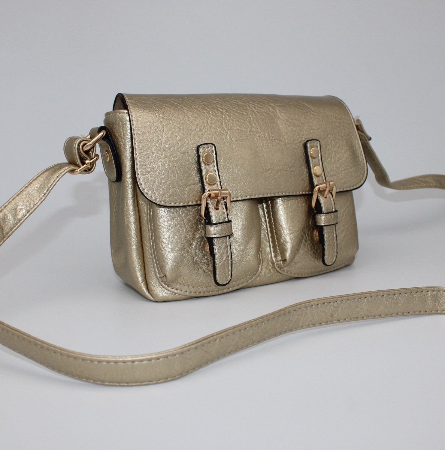Sac bandoulière doré (grand format)