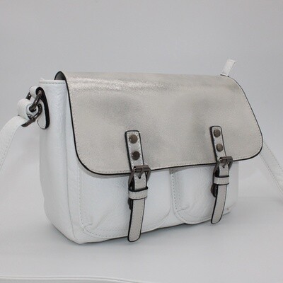 Sac bandoulière blanc (grand format)