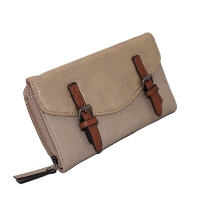 Grand portefeuille beige
