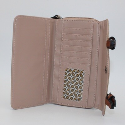 Grand portefeuille beige