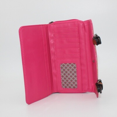 Grand portefeuille fuchsia