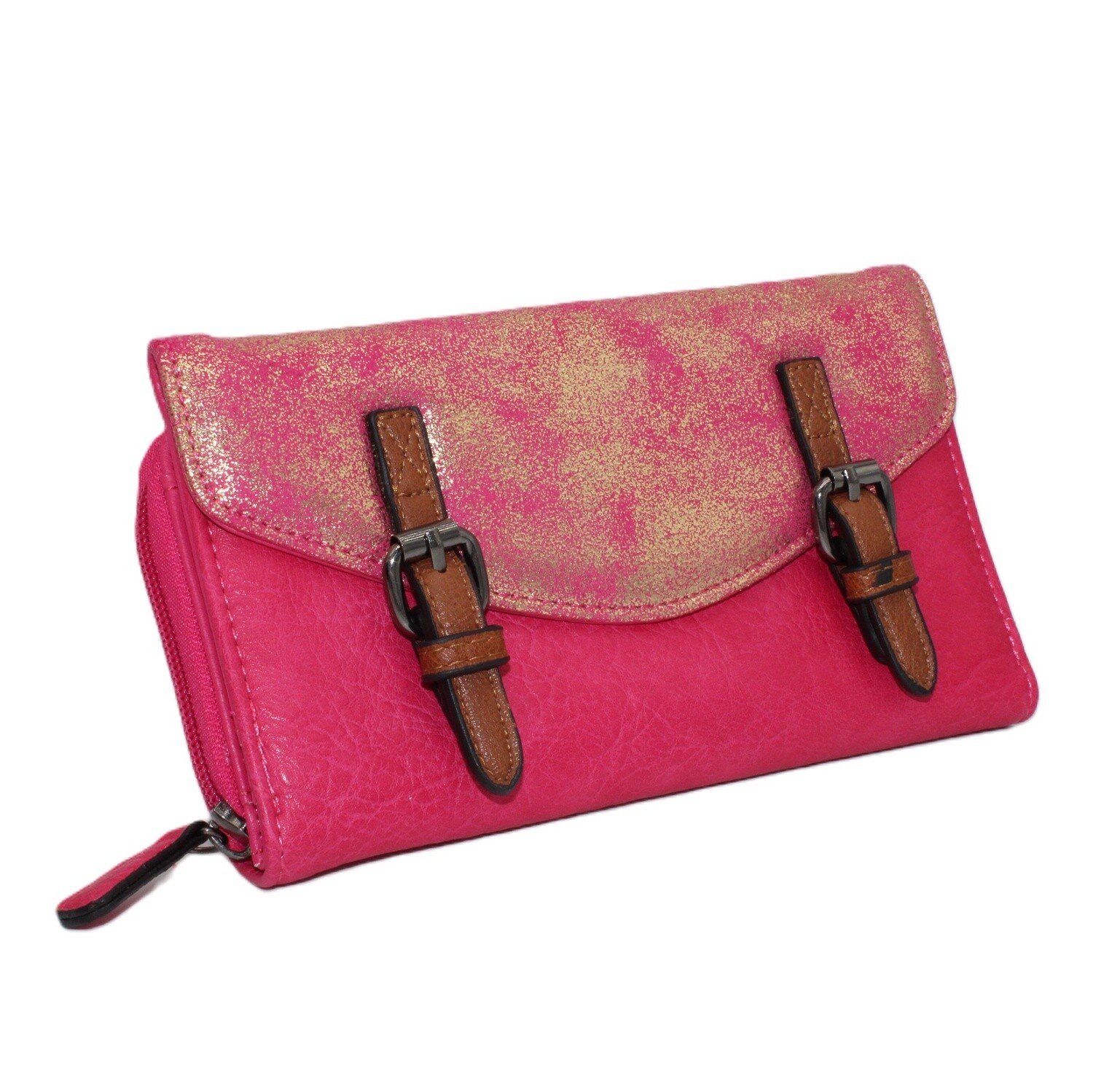 Grand portefeuille fuchsia