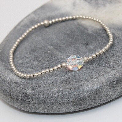 Bracelet en argent et cristal