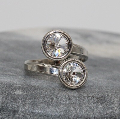 Bague Argent Cristaux Swarovski