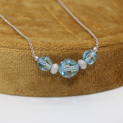 Collier Argent Cristaux Swarovski