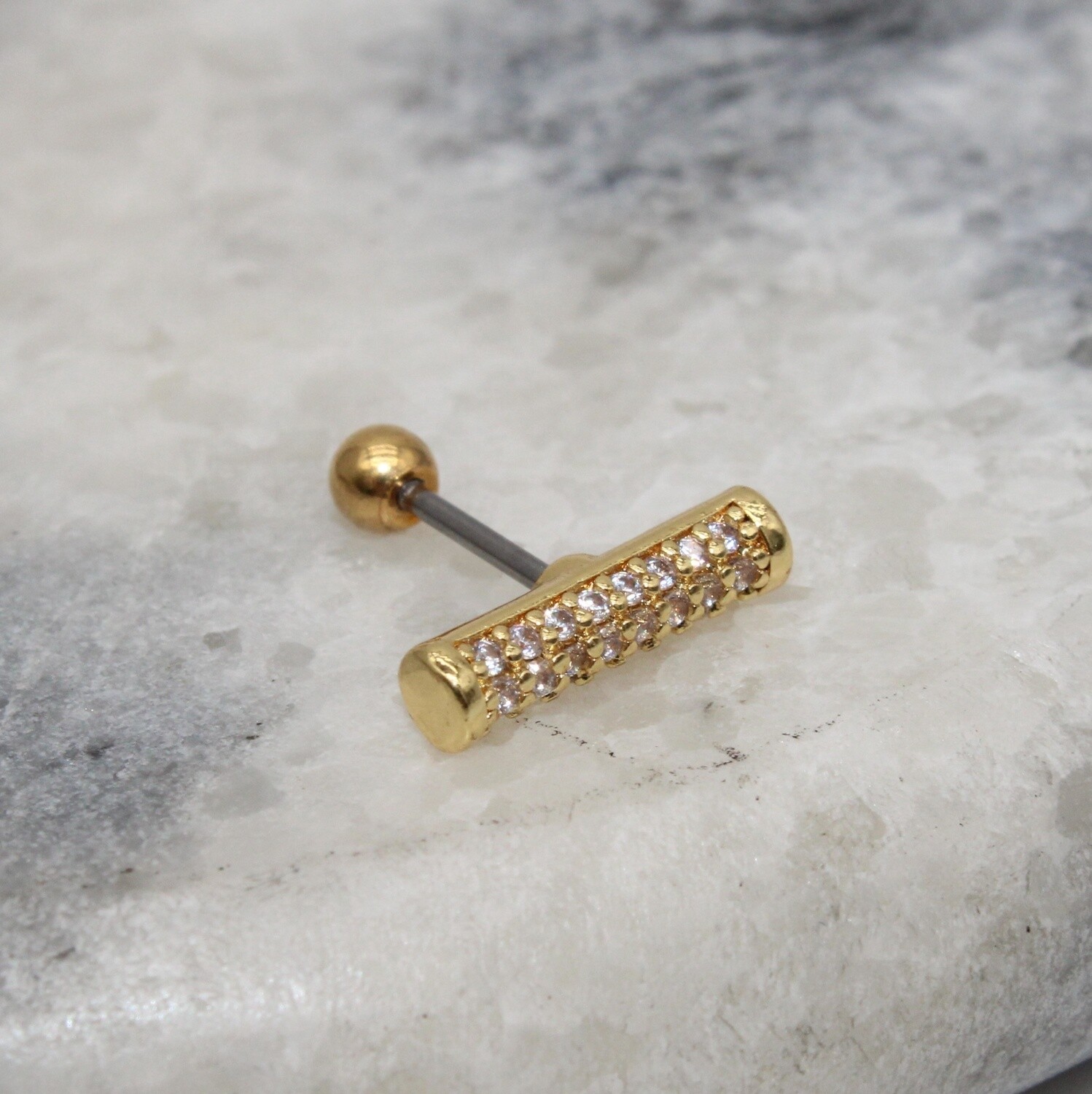Piercing oreille plaqué or