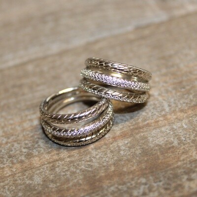 Bague triple en argent