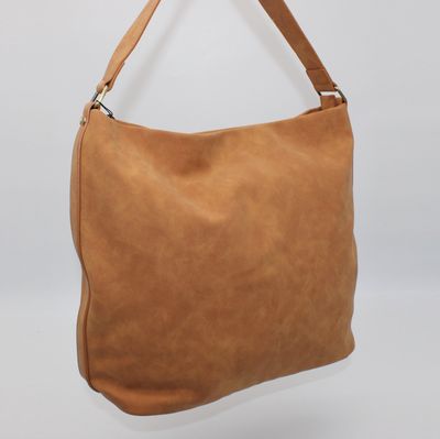 Sac à main peau de pêche camel