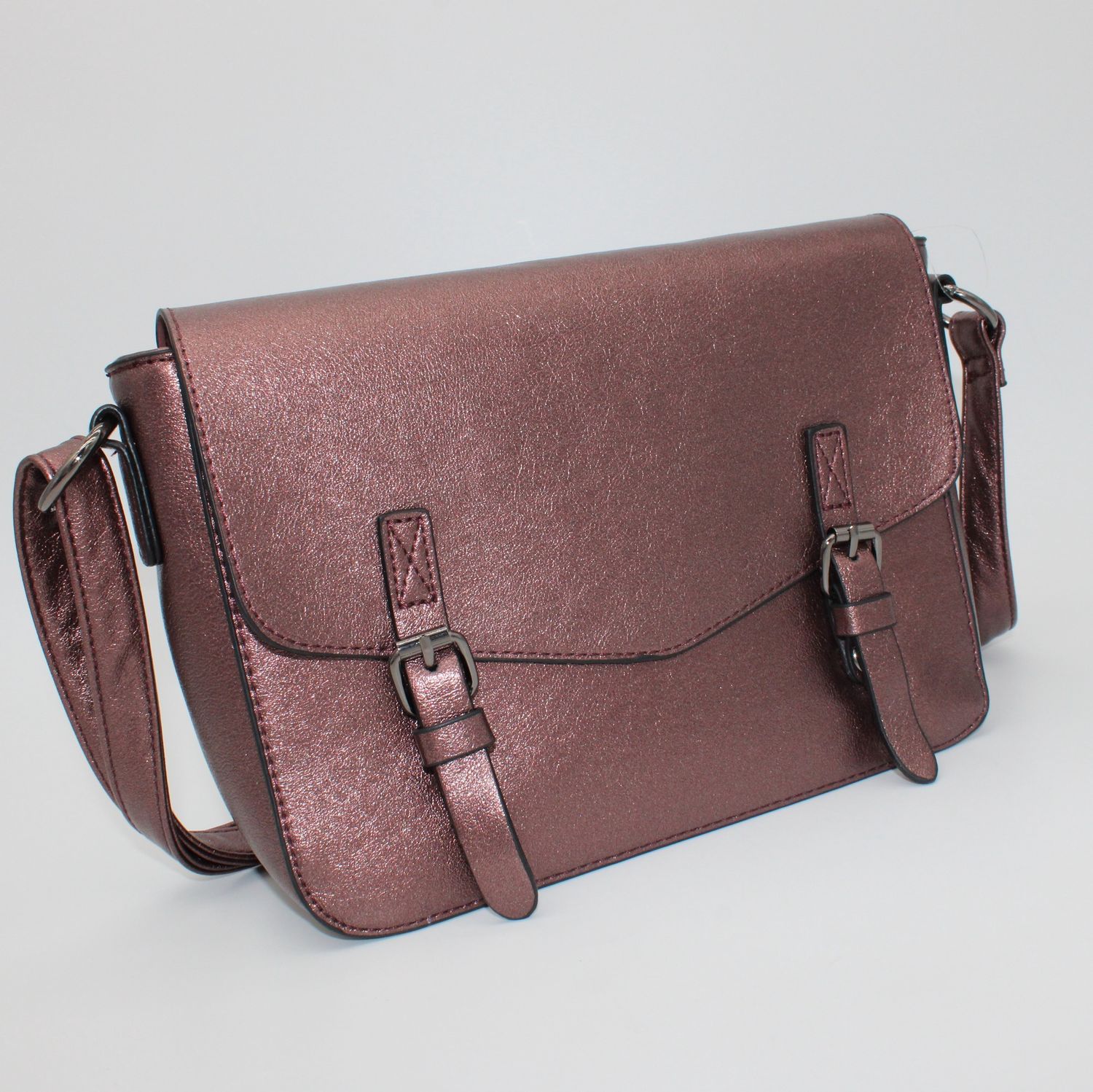 Sac bandoulière bronze métallisé