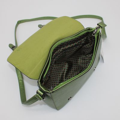 Sac bandoulière kaki métallisé