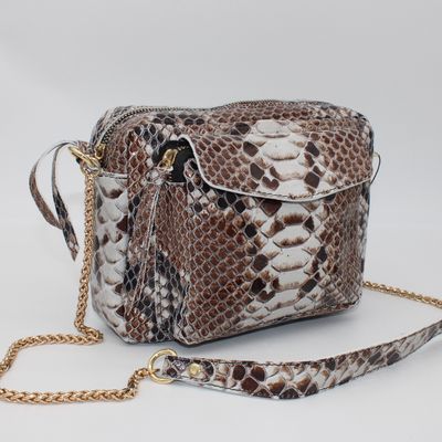 Sac en cuir à imprimés pythons