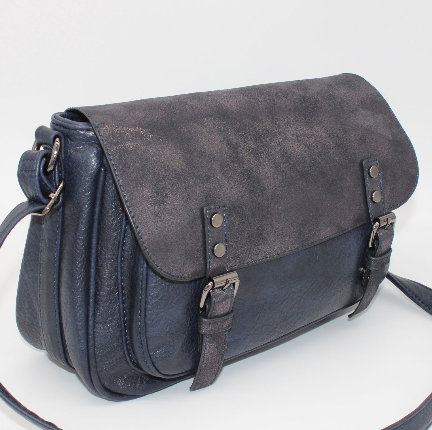 Sac bandoulière bleu marine (maxi format)