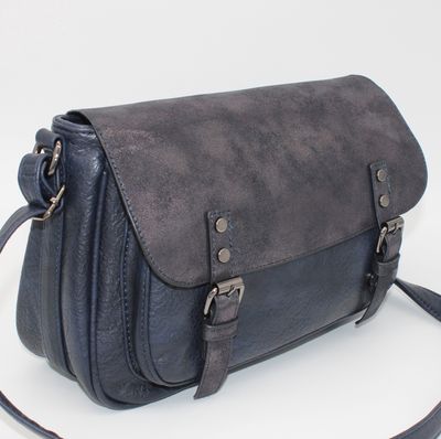 Sac bandoulière bleu marine (maxi format)