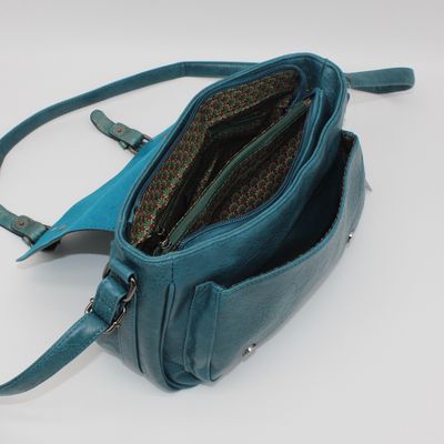 Sac bandoulière bleu pétrole (Maxi format)