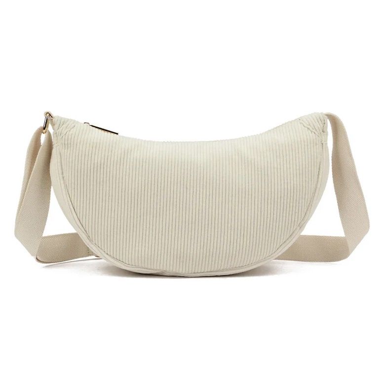 Sac en tissu côtelé beige