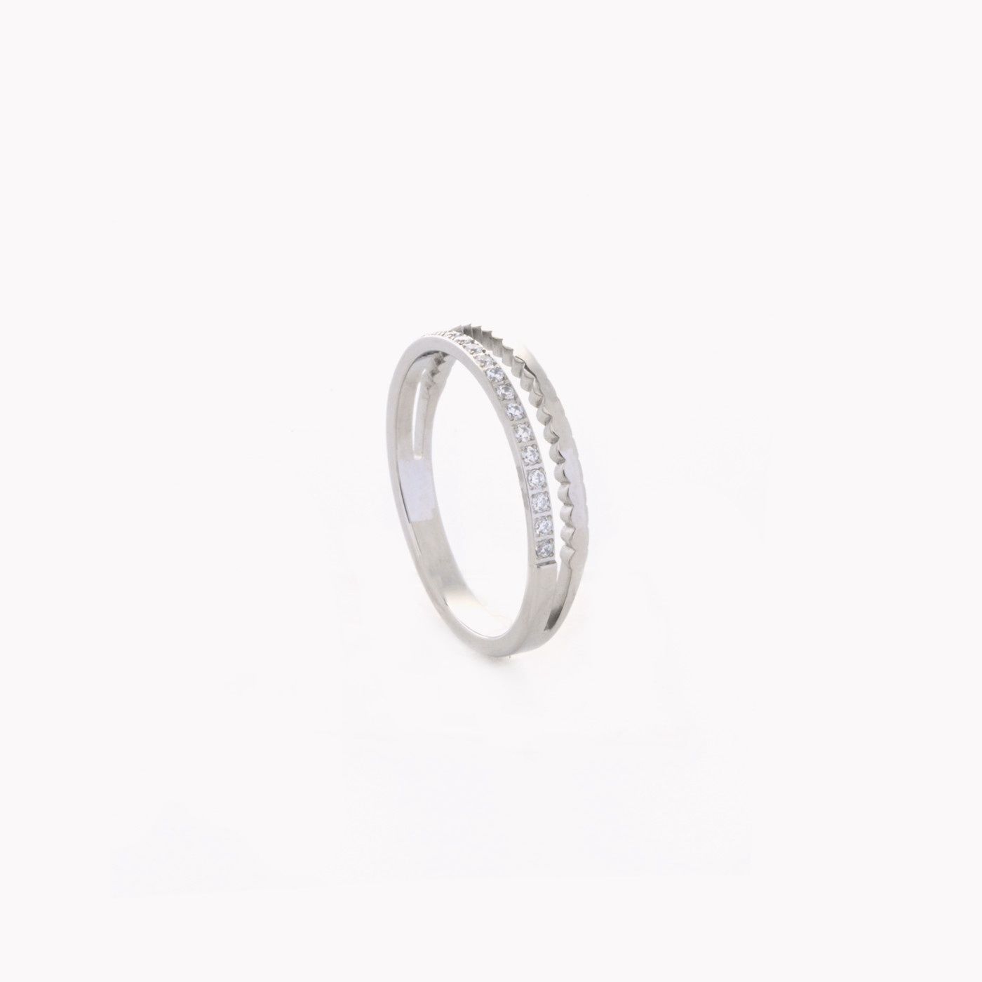 Bague double en acier, Tailles: 54(17mm)