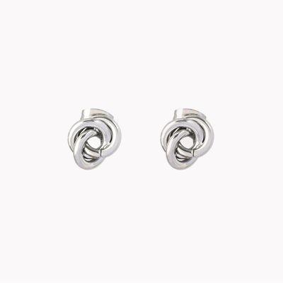 Boucles d'oreilles entrelacées en acier