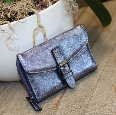 Petit portefeuille LILAS métallisé