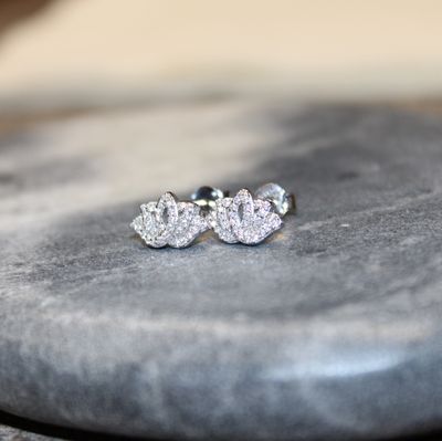 Clous d&#39;oreilles LOTUS en argent
